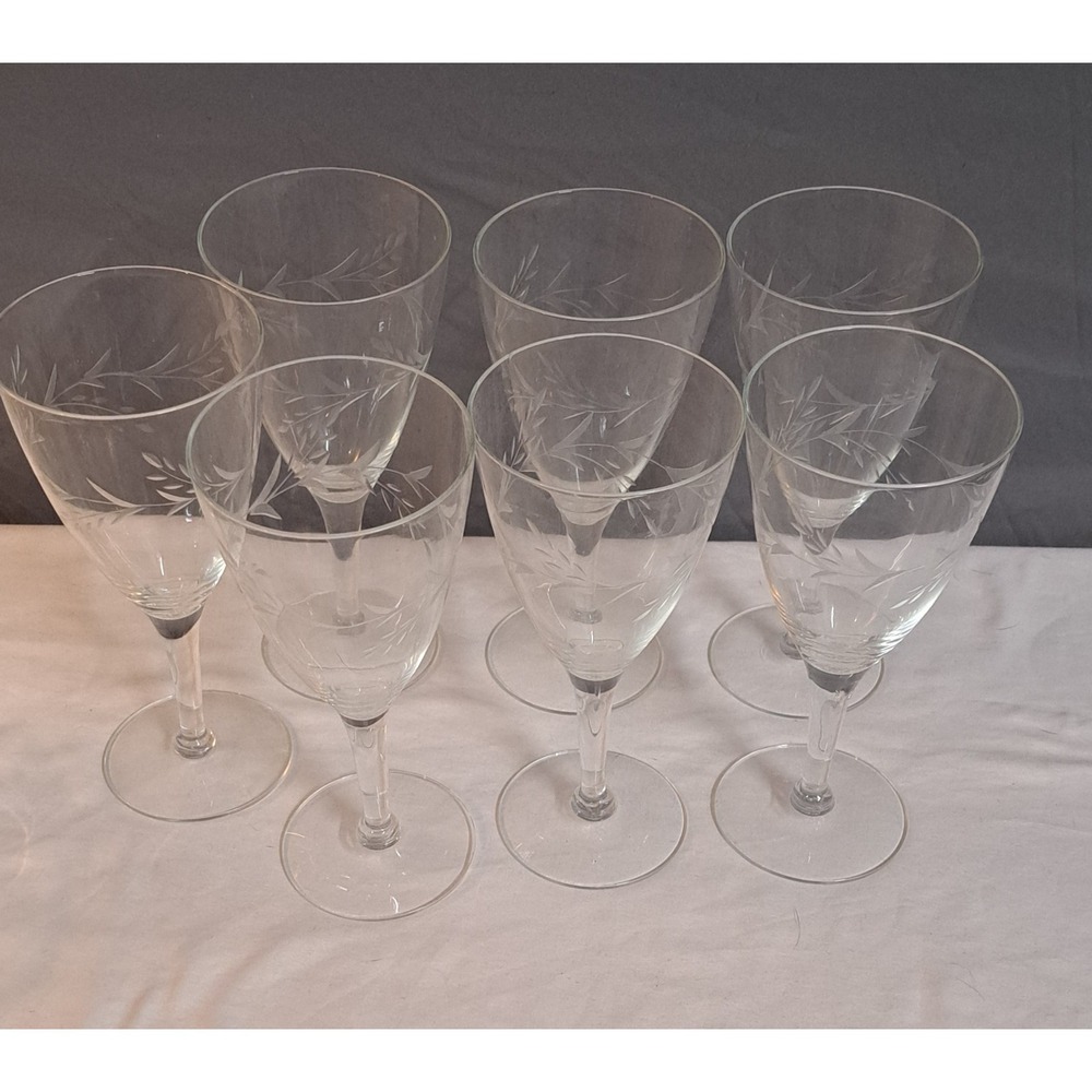 Vintage Princess House Heritage Crystal Irish Coffee Mugs Etched Floral Pattern - Picture 15 of 16